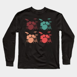 Drums Vintage Long Sleeve T-Shirt